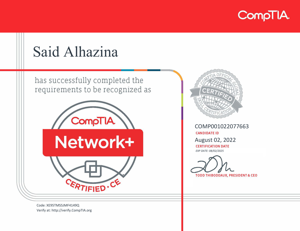 CompTIA Network+ certificaat